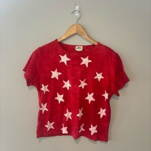 GREAT NORTHWEST CLOTHING COMPANY Red with White Stars Short Sleeve T Shirt Small